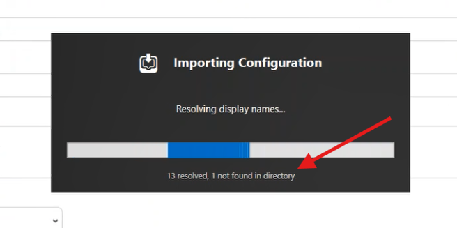 Import progress resolving IDs